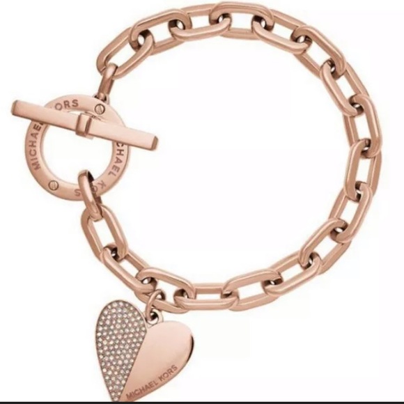 michael kors heart charm bracelet